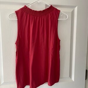 Elegant Red Sleeveless Blouse